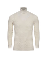 Champagne Textured Turtleneck